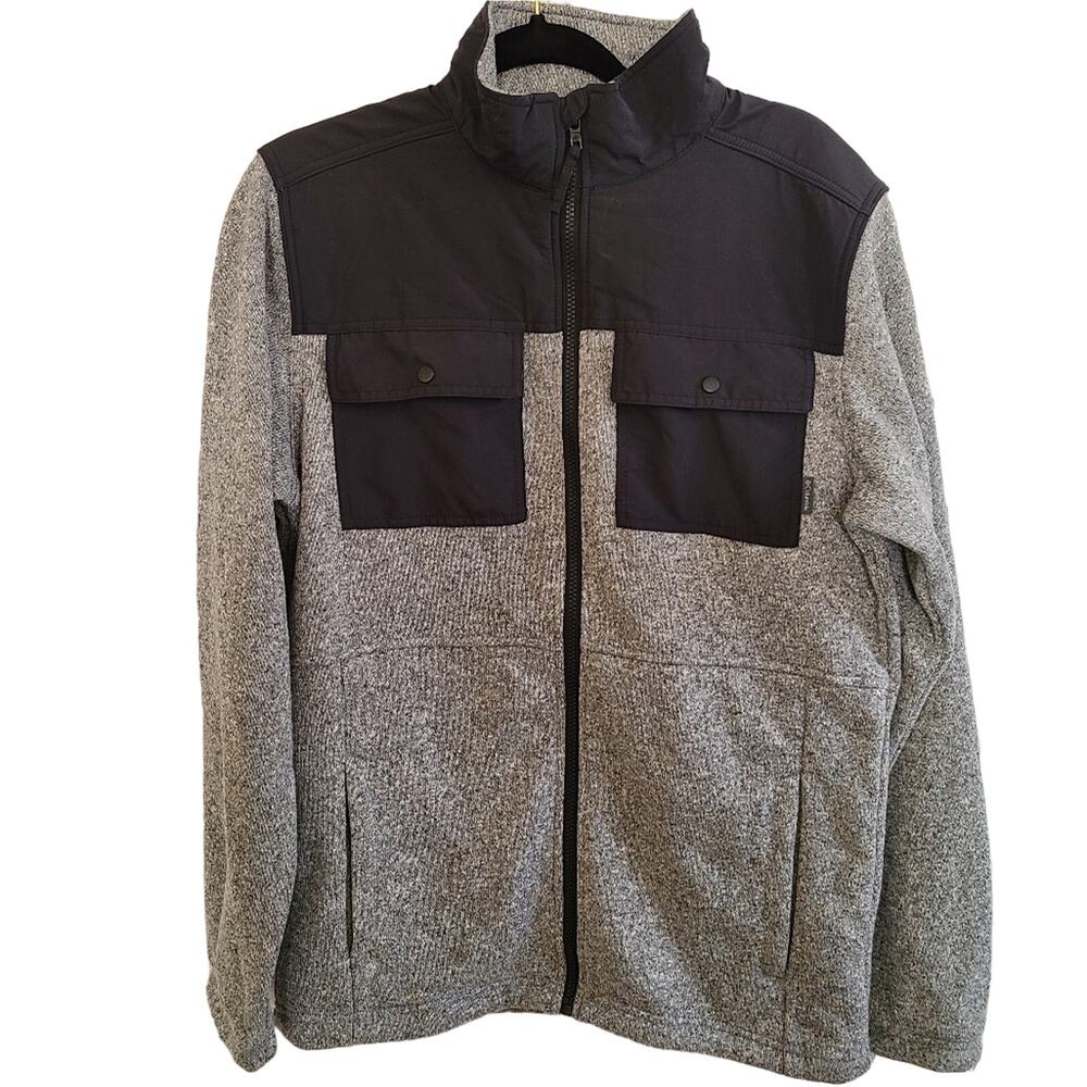 Columbia Men's Gray Fleece Lined Full Zip Jacket SZ M